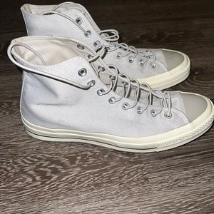 Light grey high top converse